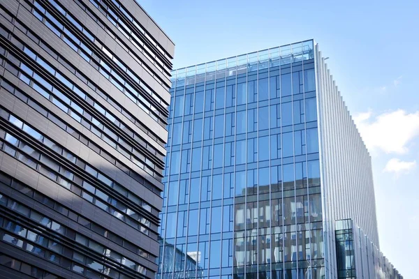 Abstrakte Textur Aus Blauem Glas Moderne Gebäude Wolkenkratzer Unternehmenshintergrund — Stockfoto
