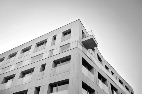 Détail Des Appartements Résidentiels Modernes Extérieur Immeuble Fragment Nouvelle Maison — Photo