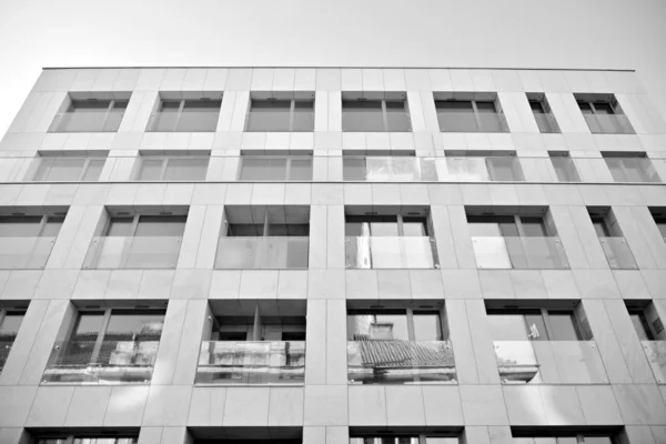 Detalhe Apartamento Residencial Moderno Edifício Exterior Fragmento Nova Casa Luxo — Fotografia de Stock