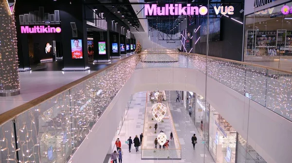 바르샤바 폴란드 2019 Christmas Decoration Galeria Mlociny Shopping Mall — 스톡 사진