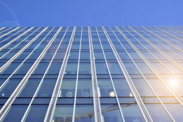 Rayos Sol Efectos Luz Edificios Urbanos Detalle Moderno Del Edificio — Foto de Stock