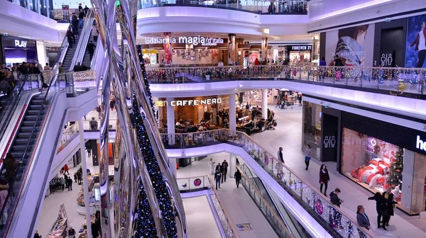 Warsaw Poland December 2019 Shopping Mall Interior Galeria Polnocna Shopping — Stock Photo, Image