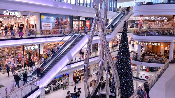 Varşova Polonya Aralık 2019 Alışveriş Merkezi Içi Galeria Polnocna Alışveriş — Stok fotoğraf