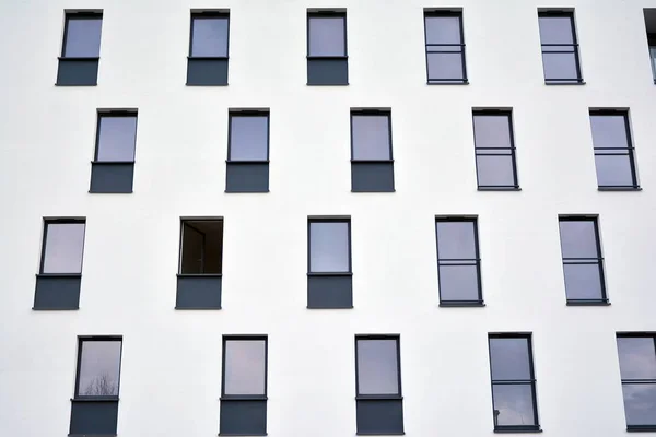 Modern New Apartment Building Multistoried Modern New Stylish Living Block — Stock Photo, Image