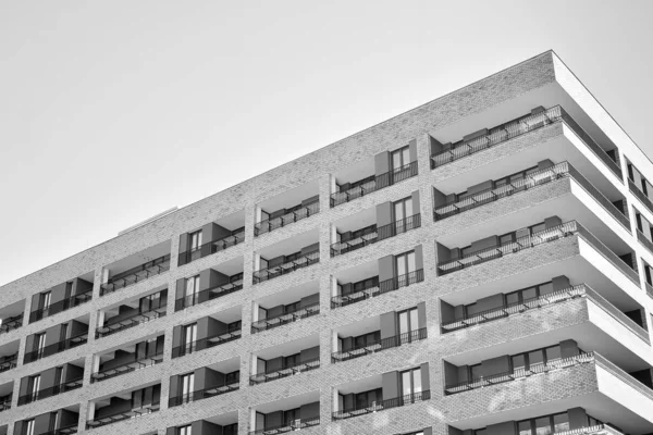 Sun Rays Light Effects Urban Buildings Fragment Modern Residential Apartment — Stock Photo, Image