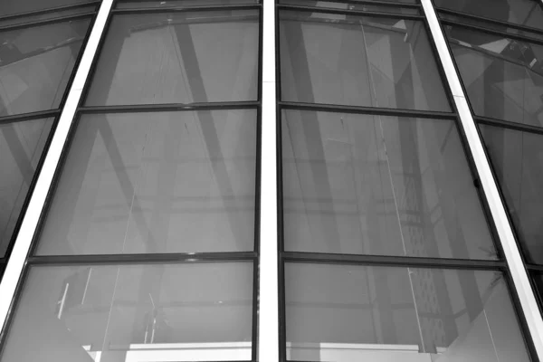 Zonnestralen Licht Effecten Stedelijke Gebouwen Bij Zonsondergang Modern Kantoorgebouw Detail — Stockfoto