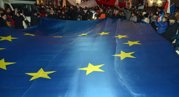 Warsaw Poland January 2020 March 1000 Gowns Judges Lawyers Europe — Stock Photo, Image