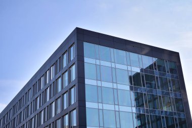  Modern şehir cam cepheler, soyut yansıması