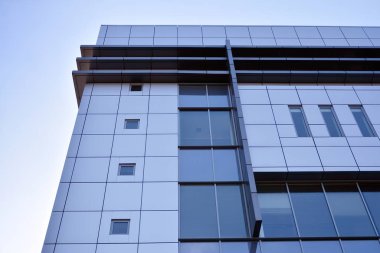  Modern şehir cam cepheler, soyut yansıması