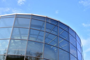  Modern şehir cam cepheler, soyut yansıması