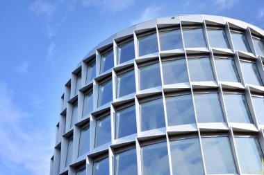  Modern şehir cam cepheler, soyut yansıması