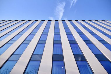 Modern şehir cam cepheler, soyut yansıması