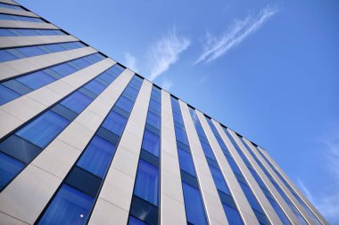 Modern şehir cam cepheler, soyut yansıması