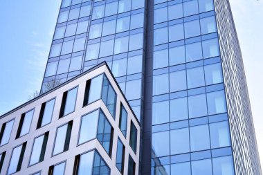 Modern şehir cam cepheler, soyut yansıması