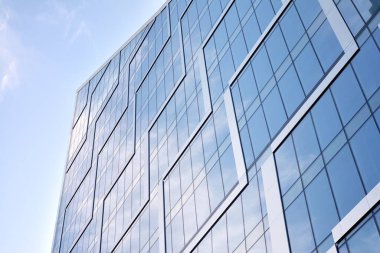 Modern şehir cam cepheler, soyut yansıması