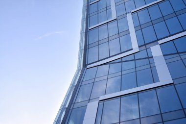 Modern şehir cam cepheler, soyut yansıması