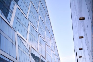Modern şehir cam cepheler, soyut yansıması