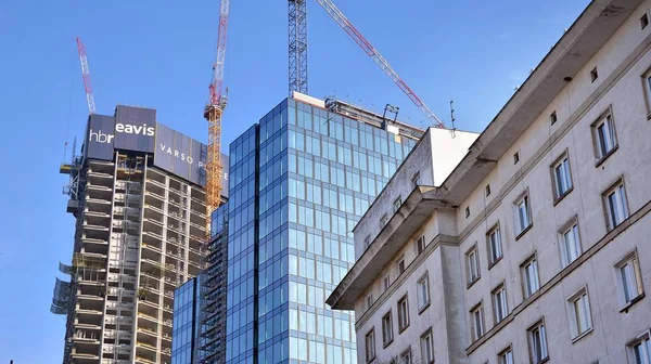 Warsaw Poland January 2020 Construction Site Varso Place Office Building — Stock Photo, Image