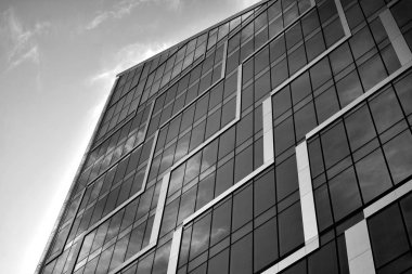 Abstract modern architecture with high contrast black and white tone