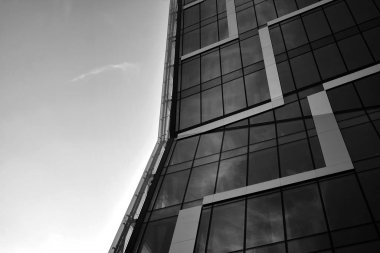 Abstract modern architecture with high contrast black and white tone