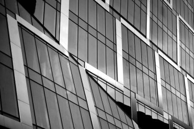 Abstract modern architecture with high contrast black and white tone