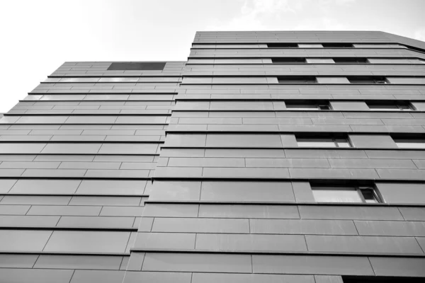 View Straight Facade Modern Building Dark Grey Facade Dark Grey — 스톡 사진