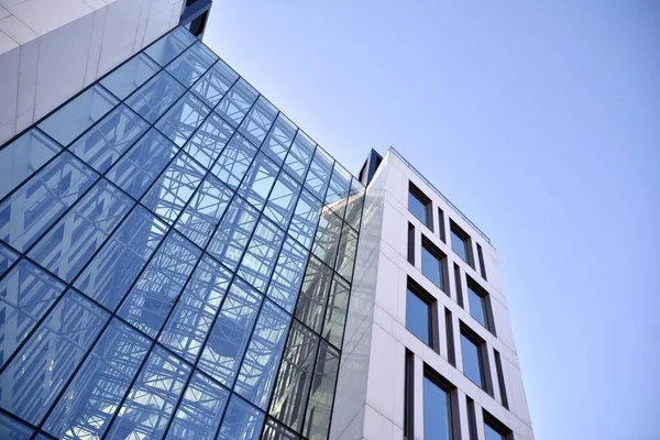 Fragmento Fachada Moderno Edificio Oficinas Exterior Pared Cristal Con Textura — Foto de Stock