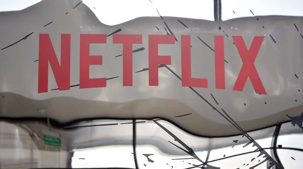 Varsovie Pologne Janvier 2020 Signez Netflix Entreprise Enseigne Netflix — Photo