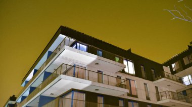 Modern architecture duo tone background. Geometric background