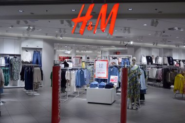 Warsaw, Poland. 18 February 2020. H&M store. H&M Hennes & Mauritz AB is a Swedish multinational retail-clothing company,