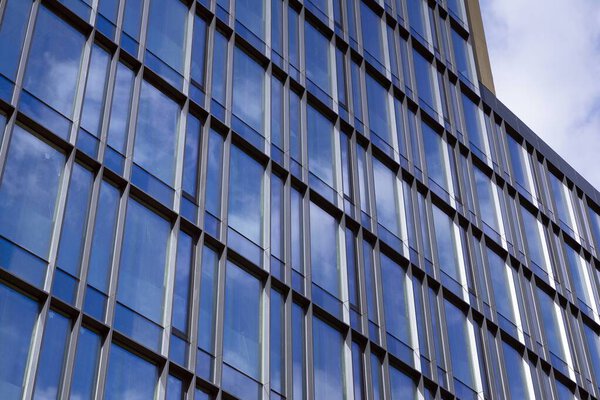 Modern office building on a clear sky background