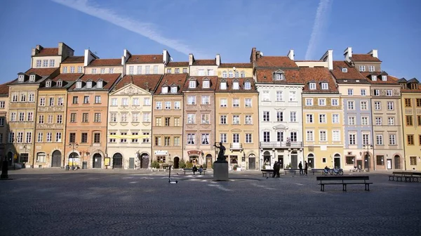 Varsovia Polonia Marzo 2020 Las Calles Los Principales Lugares Permanencia — Foto de Stock