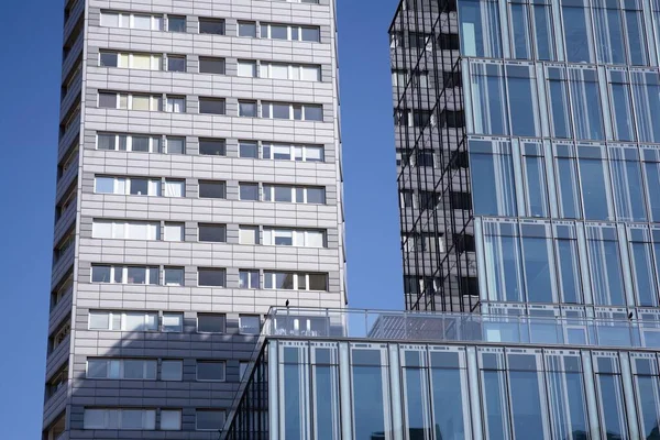 Edificio Oficinas Centro Ciudad Primer Plano Fondo — Foto de Stock