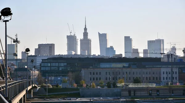 Варшава Польша Апреля 2020 Года Вид Центр Города Реку Висла — стоковое фото