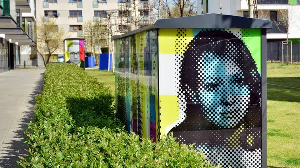 Warschau Polen April 2020 Artystyczny Zoliborz Moderne Appartementengebouwen Dit Een — Stockfoto