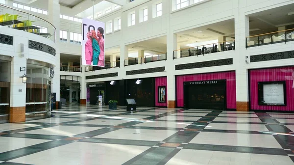 Varsovia Polonia Abril 2020 Centro Comercial Arkadia Westfield Vacío Ciudad — Foto de Stock