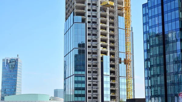 Building Construction Construction Site Office Building — Stock Photo, Image