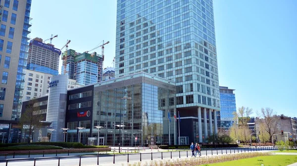 Warszawa Polen April 2020 Utsikt Över Det Moderna Hotellet Himlen — Stockfoto