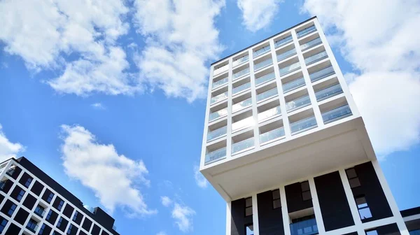 Facade New Residential Building Contemporary Apartment Building Generic Residential Architecture — Stock Photo, Image