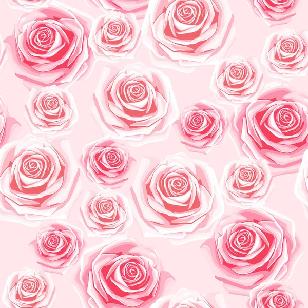 Hermosos brotes de flores de rosa sin costuras romántico y el amor — Vector de stock