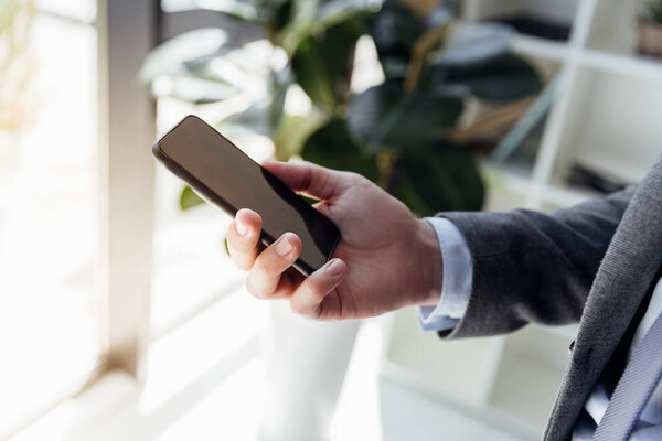 businessman using smartphone