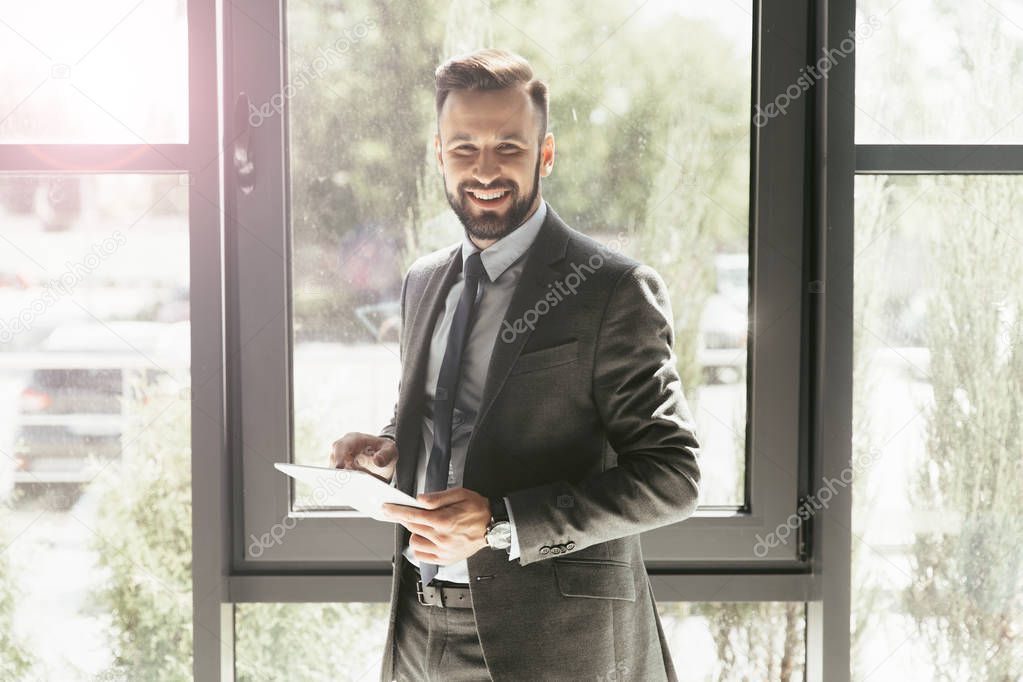 businessman using digital tablet at office