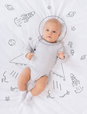 baby astronaut  clipart