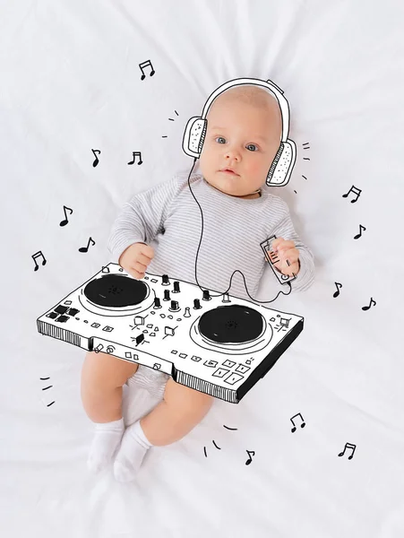 Little dj — Stock Photo, Image