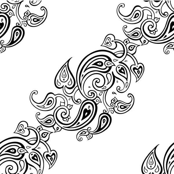 Paisley ornamento étnico . — Vector de stock