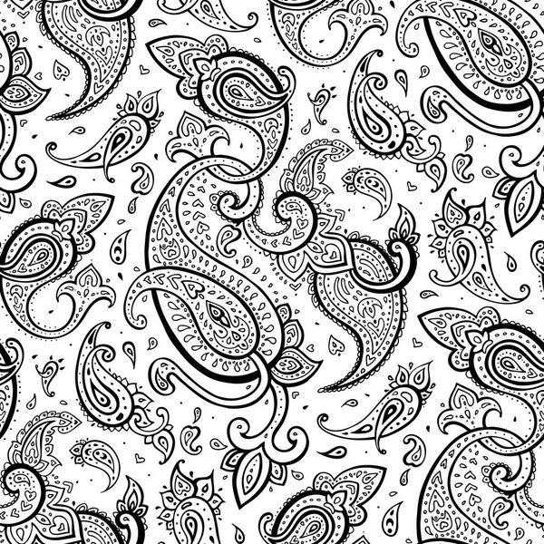 Paisley Bellissimo sfondo dorato senza cuciture . — Vettoriale Stock