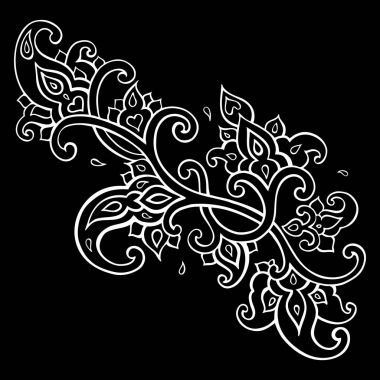 etnik desenli süsleme.