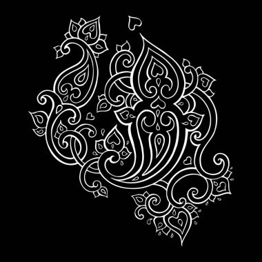 etnik desenli süsleme.