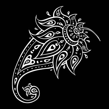 etnik desenli süsleme.