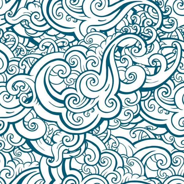 Sea waves Seamless pattern — Stock Vector